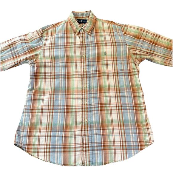 Polo Ralph Lauren Men’s Custom Fit Long Sleeve Button Down Shirt Plaid Sz Large - Picture 5 of 13